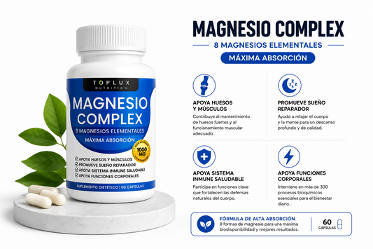 MAGNESIO SUPLEMENTOS 8 ELEMENTAL 60 CAPS